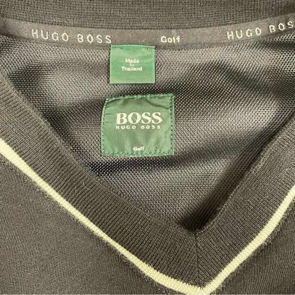 Hugo Boss Golf Pullover Sweatshirt Black Bay Hill Men’s Size Large - Picture 6 of 14